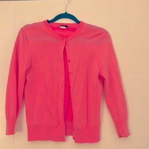 Pink j crew cardigan